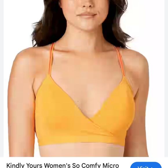 Kindly Crossover Wire Free Bra Women's size L Orange - Picture 7 of 7